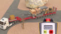 create 3d industrial construction equipment animation, crane lifting simulation