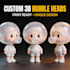 create custom 3d bubble head chibi characters for 3d printing