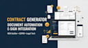 design legal contract generator, document automation website, esign integration