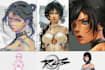 drawing a comic manga character concept nsfw and sfw