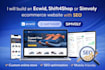 build an ecwid shift4shop or simvoly sellvia  ecommerce website with SEO