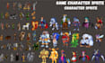 do pixel art characters, sprite sheets, tilesets, animation pokemon style assets