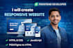 build responsive frontend website using HTML CSS javascript