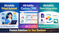airtable virtual assistant, airtable custom crm, airtable form intergration