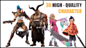 create stunning stylized cartoon 3d character models