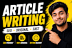 write SEO optimized educational articles that rank on google