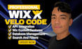 customize your wix website with wix code, wix velo, database