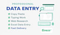 do accurate data entry, copy paste, typing and web research
