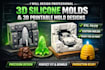 design 3d case mold, solid works designs, candle mold, and glass mold