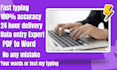 do fast english and sindhi typing any text for you