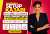 setup kajabi online course, skool community, migrate thinkific website teachable