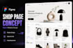 make clean figma design shop pages