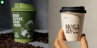 create coffee mockup, packaging, and label sticker design