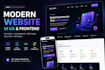 design and develop modern website UI UX and frontend
