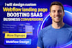 design custom webflow landing page boosting saas business conversions