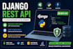 build a secure python rest API using fastapi or django