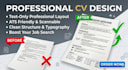 design a professional and modern CV or resume