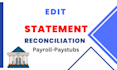 reconcile bank statement PDF to editable format