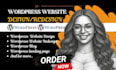 build wordpress website design redesign wordpress full stack website development