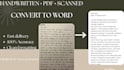 retype documents into clean and professional word format