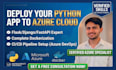 deploy python, django, flask, or fastapi app on azure cloud