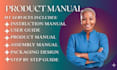 design a professional instruction manual, user guide and assembly instructions