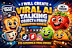 create viral ai talking object and fruit animation shorts