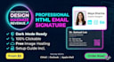 design a professional clickable HTML email signature for outlook and gmail