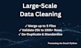 merge, validate, and standardize your large CSV or excel datasets