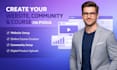 create, setup your website, community, course products, online course on podia