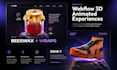 webflow website design 3d animated figma to webflow landing page development