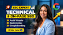 do website audit report, with on page and technical seo optimzation