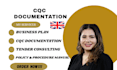 write cqc documentation, policies and procedures, and business plan