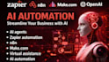 setup zapier automations, custom webhooks, api integrations, n8n, ai agent, vapi