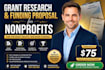 grant research, and funding proposal for nonprofits and startups