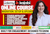 migrate udemy online course to kajabi, thinkific website, skool community setup