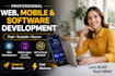 be ai software developer, build website, full stack web application development