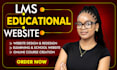build lms educational website, elearning website online course website education