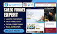 create systeme io landing page systeme io website systeme io sales funnel expert