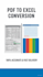 convert PDF to excel and do mls real estate data entry