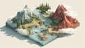 draw a unique vector or isometric map