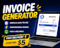 create invoice generator website using HTML CSS javascript