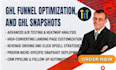 build ghl funnel optimization, high converting sales funnels ghl snapshots