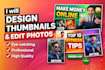 youtube thumbnail and canva design