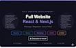 build a full website using react and next js with vercel deployment