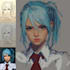 create a anime model painting