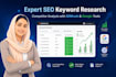 seo keyword research and competitor analysis with semrush and google tools