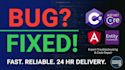 fix c sharp asp net core or angular bugs in 24 hours
