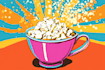 make a food pop art illustration