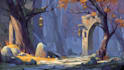 create stylized environment concept art, fantasy background